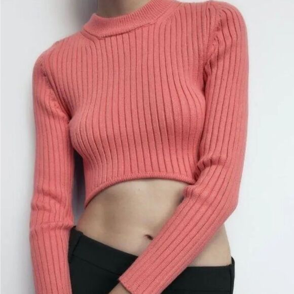 NWT ZARA ROUNDED HEM KNIT SWEATER small nwt - Picture 1 of 8